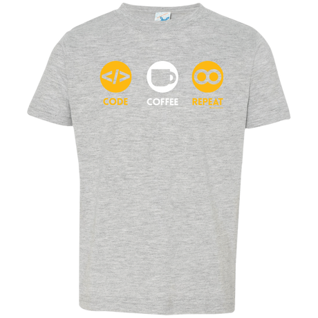 T-Shirts Heather Grey / 2T Code Coffee Repeat Toddler Premium T-Shirt