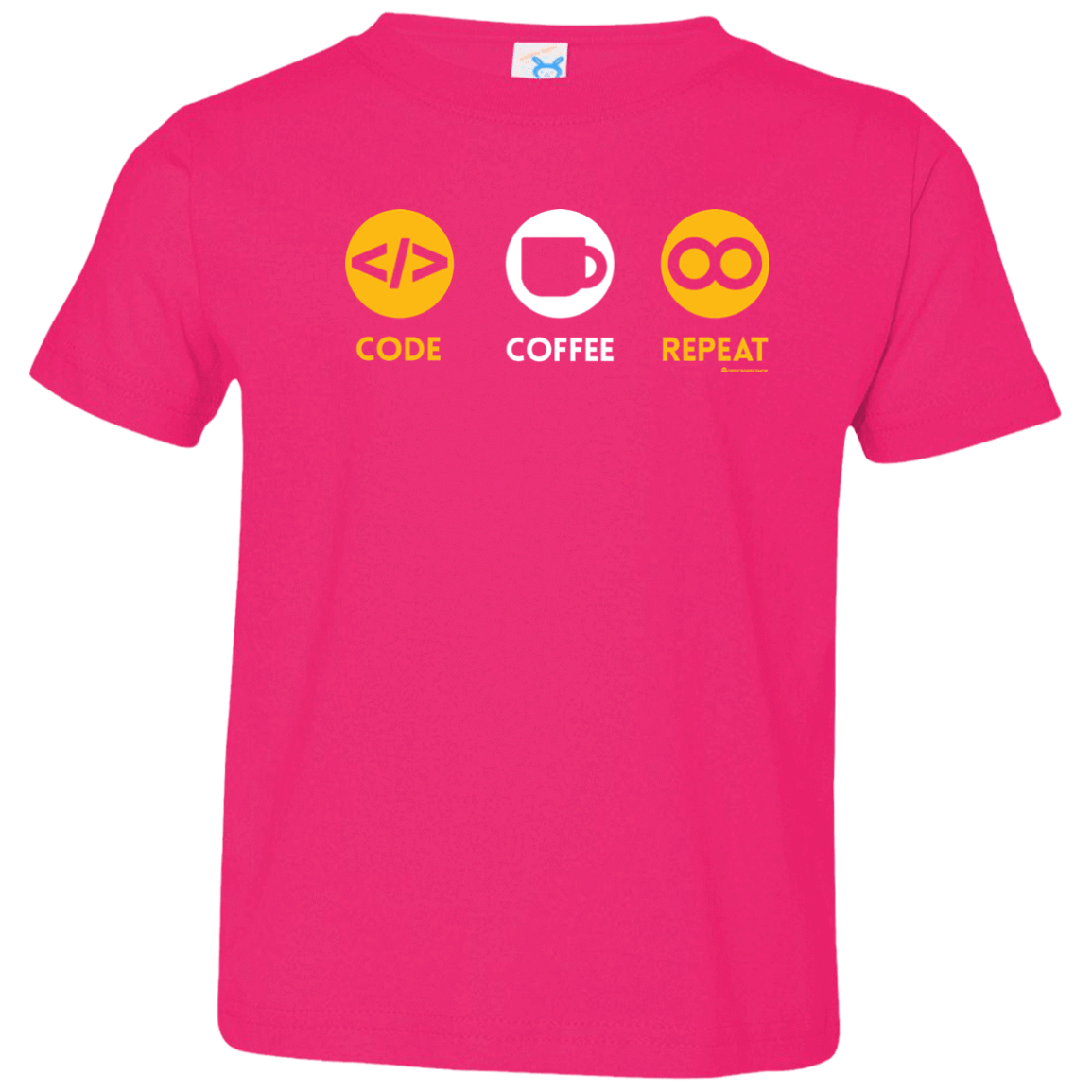 T-Shirts Hot Pink / 2T Code Coffee Repeat Toddler Premium T-Shirt