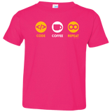 T-Shirts Hot Pink / 2T Code Coffee Repeat Toddler Premium T-Shirt