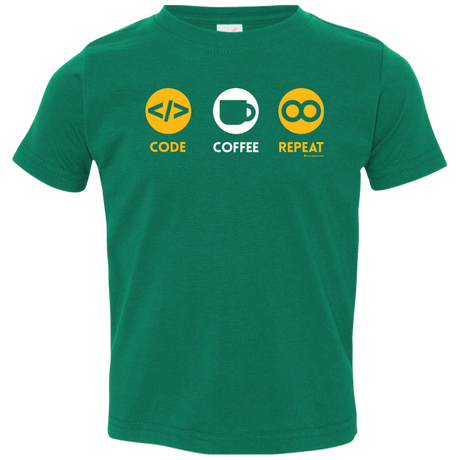 T-Shirts Kelly / 2T Code Coffee Repeat Toddler Premium T-Shirt