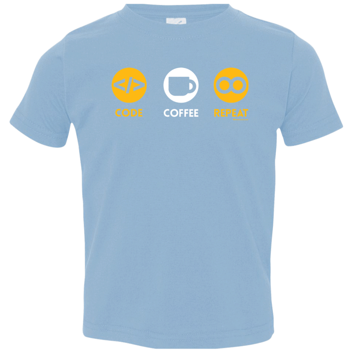 T-Shirts Light Blue / 2T Code Coffee Repeat Toddler Premium T-Shirt