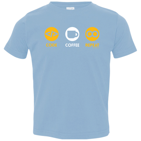 T-Shirts Light Blue / 2T Code Coffee Repeat Toddler Premium T-Shirt