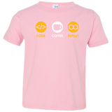 T-Shirts Pink / 2T Code Coffee Repeat Toddler Premium T-Shirt