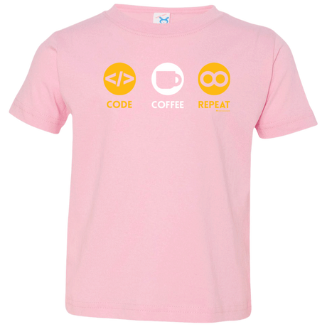 T-Shirts Pink / 2T Code Coffee Repeat Toddler Premium T-Shirt