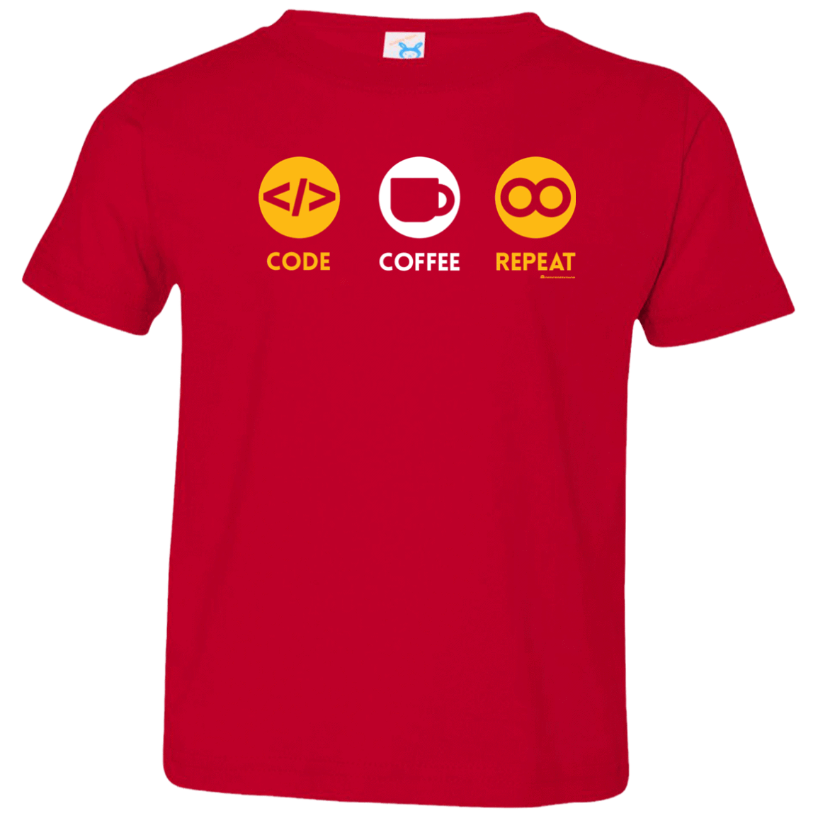 T-Shirts Red / 2T Code Coffee Repeat Toddler Premium T-Shirt