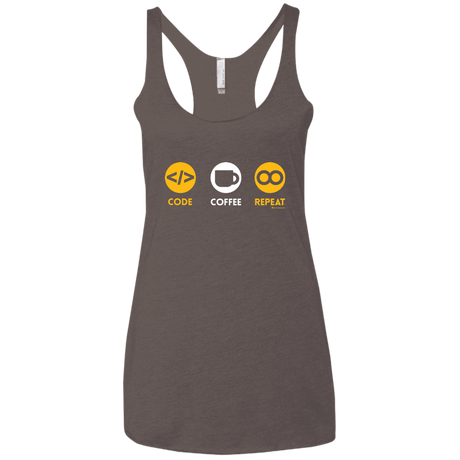 T-Shirts Macchiato / X-Small Code Coffee Repeat Women's Triblend Racerback Tank