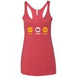 T-Shirts Vintage Red / X-Small Code Coffee Repeat Women's Triblend Racerback Tank