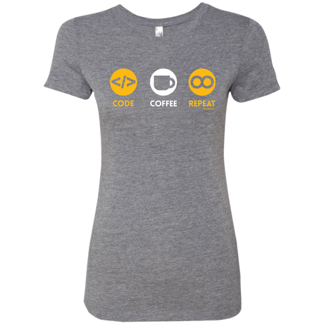 T-Shirts Premium Heather / Small Code Coffee Repeat Women's Triblend T-Shirt