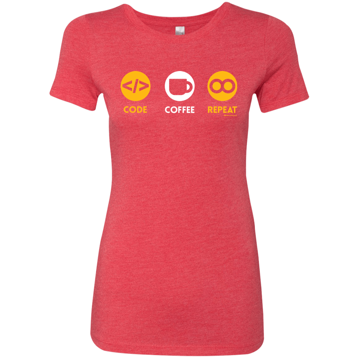 T-Shirts Vintage Red / Small Code Coffee Repeat Women's Triblend T-Shirt