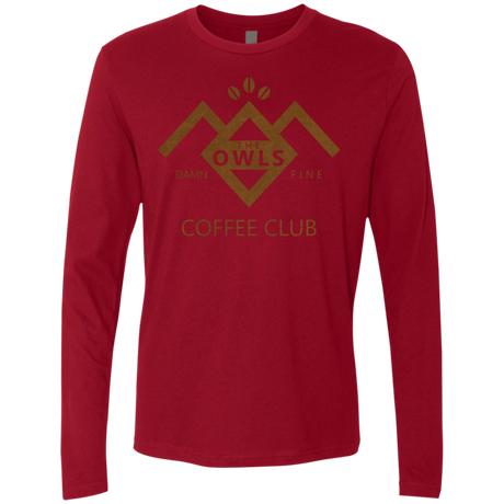 T-Shirts Cardinal / Small Coffee Club Men's Premium Long Sleeve