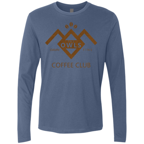 T-Shirts Indigo / Small Coffee Club Men's Premium Long Sleeve