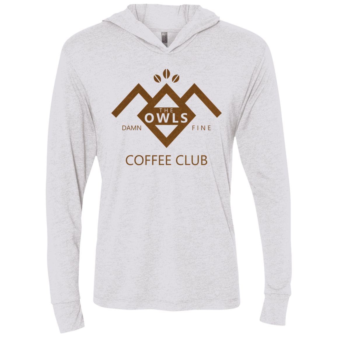 T-Shirts Heather White / X-Small Coffee Club Triblend Long Sleeve Hoodie Tee