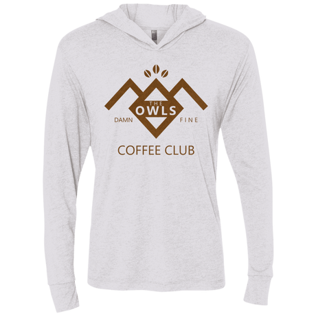 T-Shirts Heather White / X-Small Coffee Club Triblend Long Sleeve Hoodie Tee