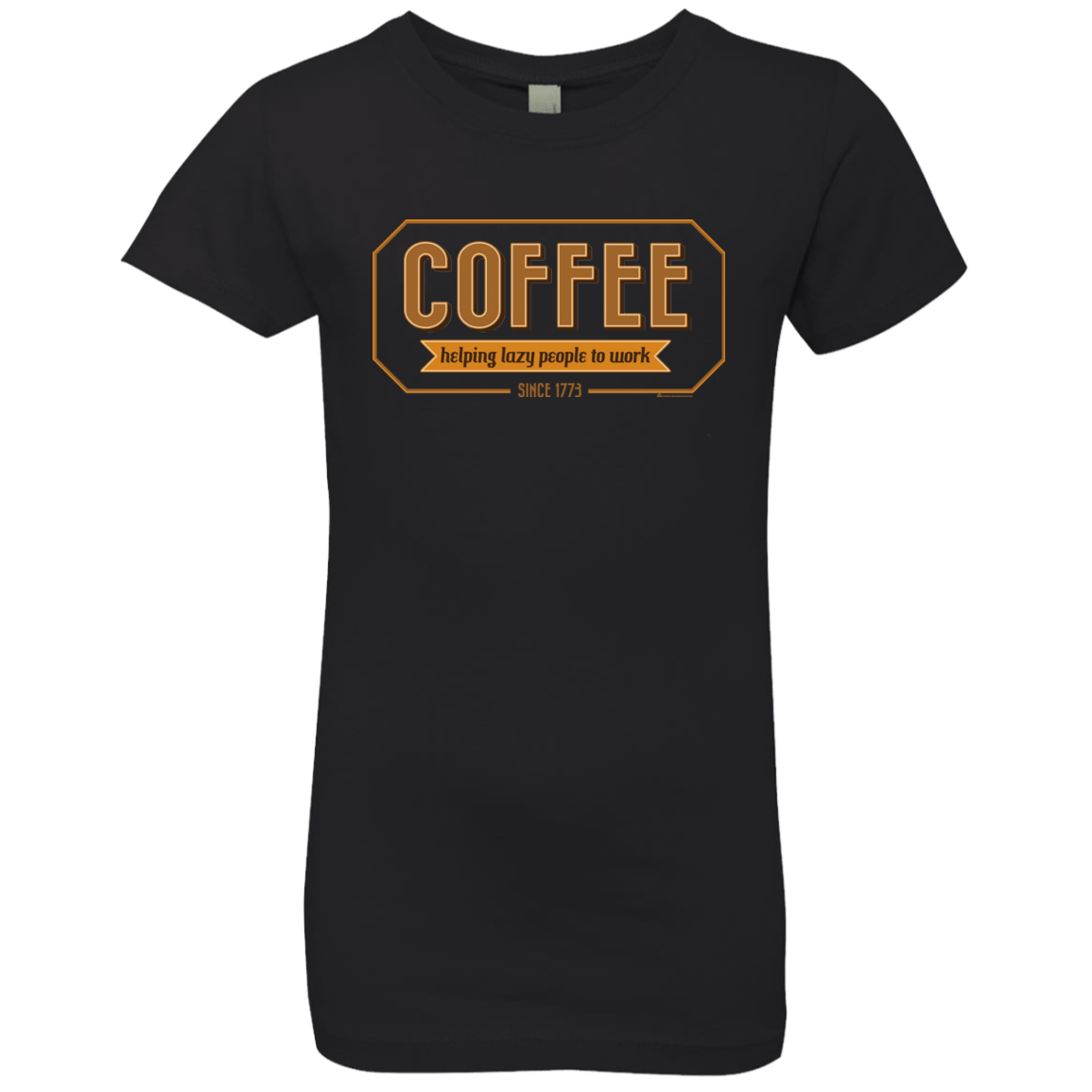 T-Shirts Black / YXS Coffee For Lazy People Girls Premium T-Shirt