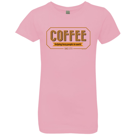 T-Shirts Light Pink / YXS Coffee For Lazy People Girls Premium T-Shirt