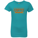 T-Shirts Tahiti Blue / YXS Coffee For Lazy People Girls Premium T-Shirt