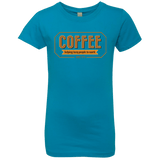 T-Shirts Turquoise / YXS Coffee For Lazy People Girls Premium T-Shirt