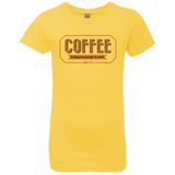 T-Shirts Vibrant Yellow / YXS Coffee For Lazy People Girls Premium T-Shirt