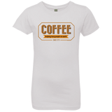 T-Shirts White / YXS Coffee For Lazy People Girls Premium T-Shirt