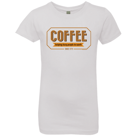 T-Shirts White / YXS Coffee For Lazy People Girls Premium T-Shirt