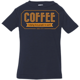 T-Shirts Navy / 6 Months Coffee For Lazy People Infant PremiumT-Shirt