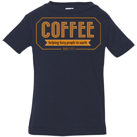 T-Shirts Navy / 6 Months Coffee For Lazy People Infant PremiumT-Shirt