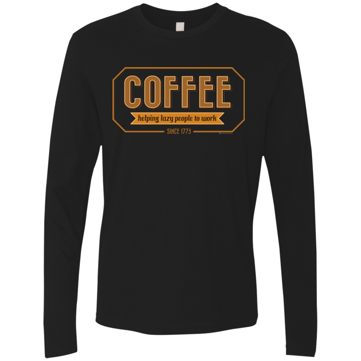 T-Shirts Black / Small Coffee For Lazy People Men's Premium Long Sleeve