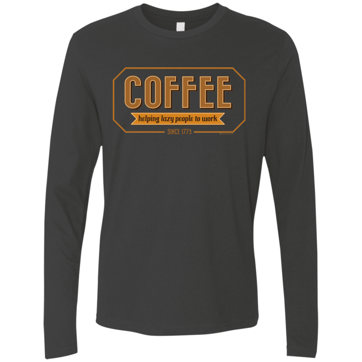 T-Shirts Heavy Metal / Small Coffee For Lazy People Men's Premium Long Sleeve