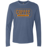 T-Shirts Indigo / Small Coffee For Lazy People Men's Premium Long Sleeve