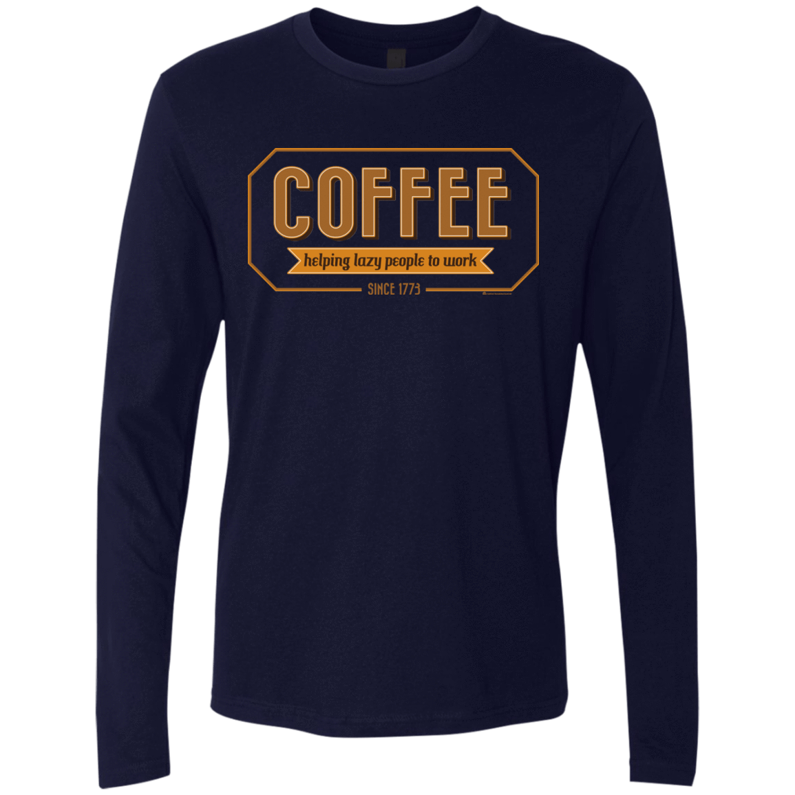 T-Shirts Midnight Navy / Small Coffee For Lazy People Men's Premium Long Sleeve