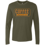 T-Shirts Military Green / Small Coffee For Lazy People Men's Premium Long Sleeve