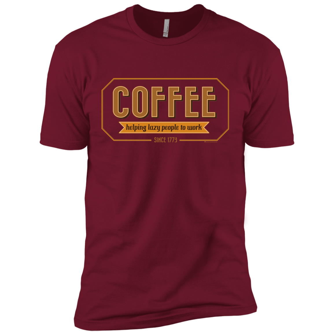 T-Shirts Cardinal / X-Small Coffee For Lazy People Men's Premium T-Shirt