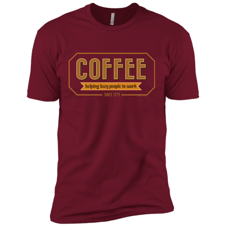 T-Shirts Cardinal / X-Small Coffee For Lazy People Men's Premium T-Shirt