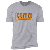 T-Shirts Heather Grey / X-Small Coffee For Lazy People Men's Premium T-Shirt