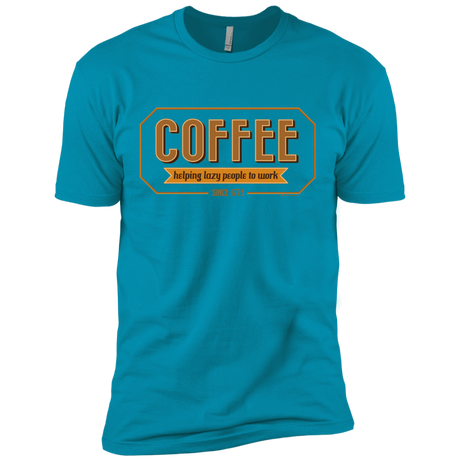 T-Shirts Turquoise / X-Small Coffee For Lazy People Men's Premium T-Shirt
