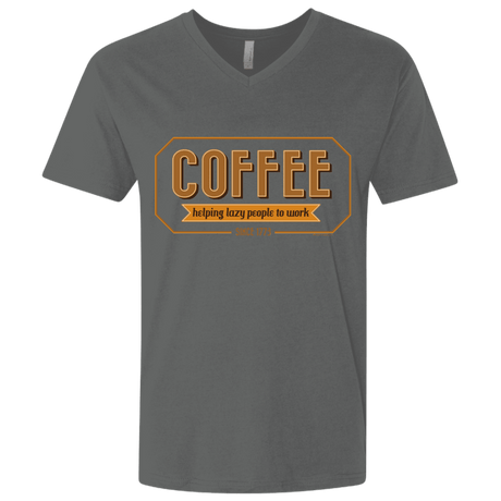 T-Shirts Heavy Metal / X-Small Coffee For Lazy People Men's Premium V-Neck