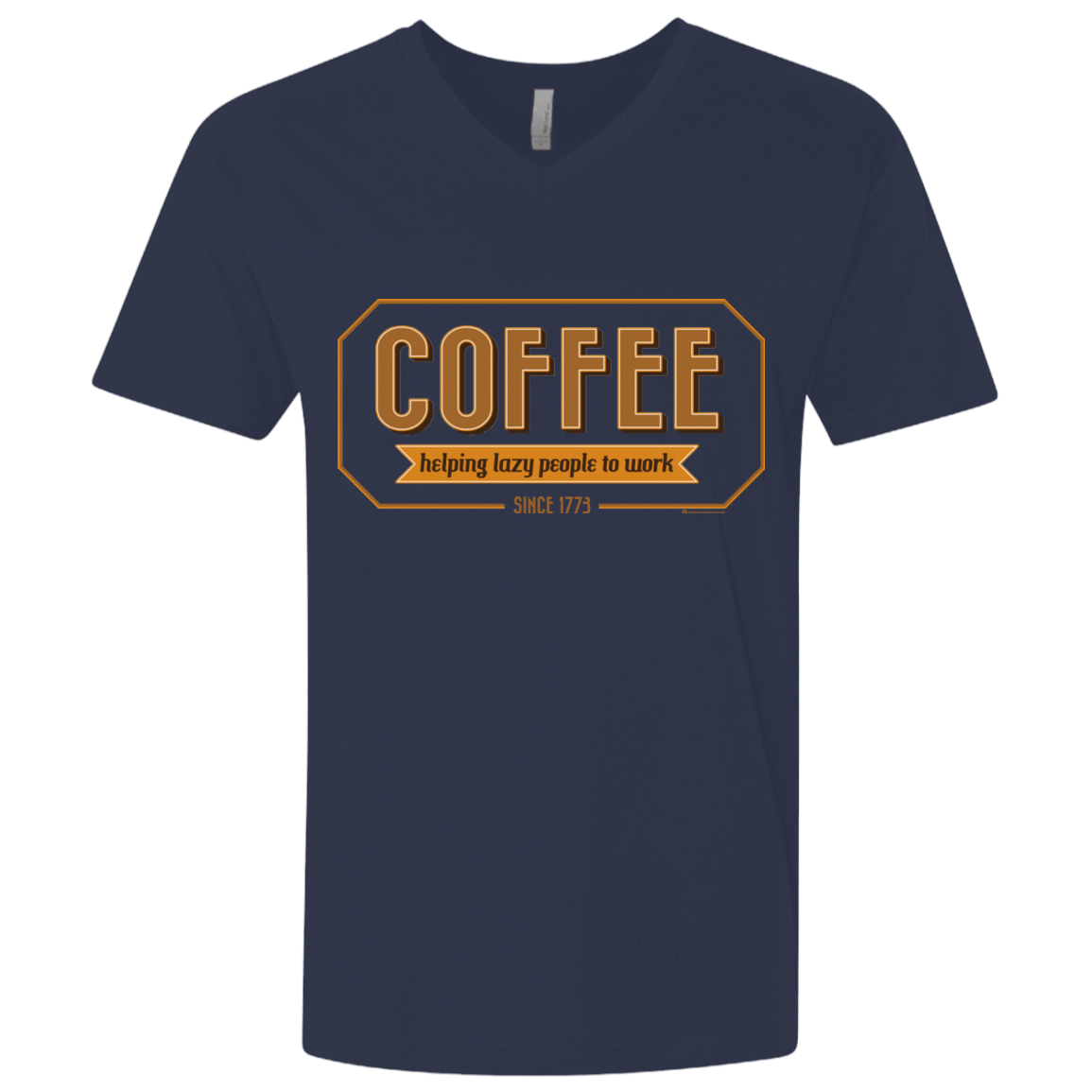 T-Shirts Midnight Navy / X-Small Coffee For Lazy People Men's Premium V-Neck