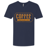 T-Shirts Midnight Navy / X-Small Coffee For Lazy People Men's Premium V-Neck