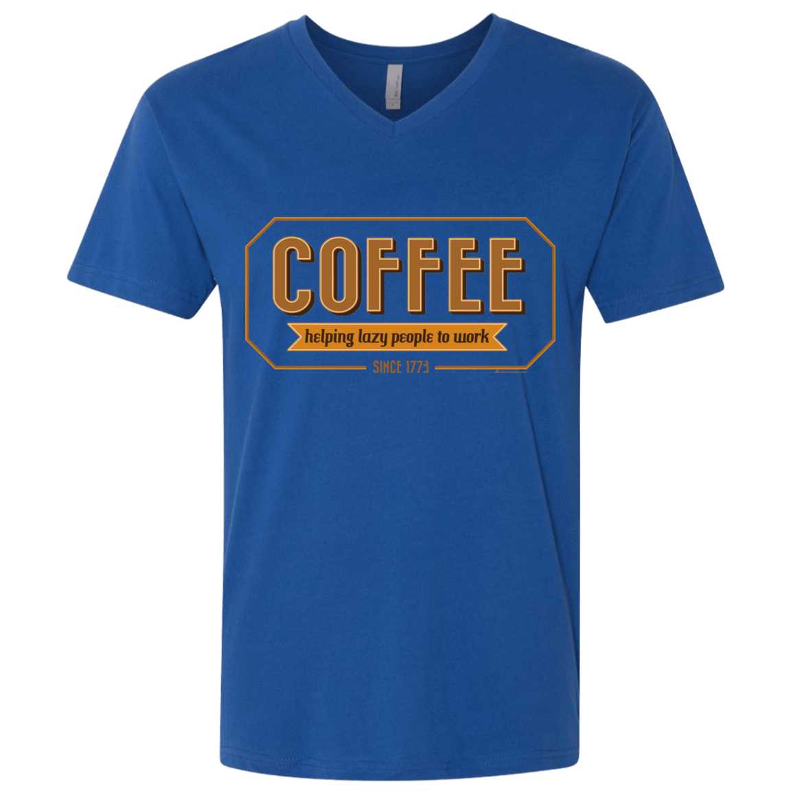 T-Shirts Royal / X-Small Coffee For Lazy People Men's Premium V-Neck