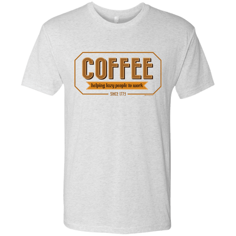 T-Shirts Heather White / Small Coffee For Lazy People Men's Triblend T-Shirt