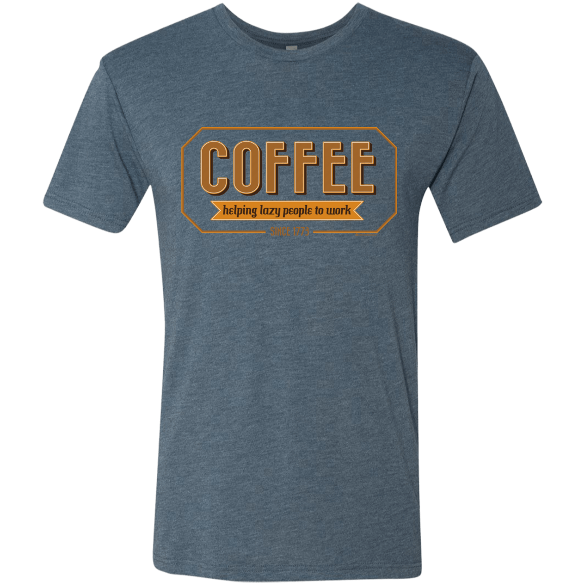 T-Shirts Indigo / Small Coffee For Lazy People Men's Triblend T-Shirt