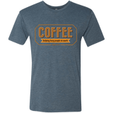 T-Shirts Indigo / Small Coffee For Lazy People Men's Triblend T-Shirt