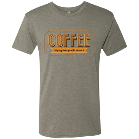 T-Shirts Venetian Grey / Small Coffee For Lazy People Men's Triblend T-Shirt