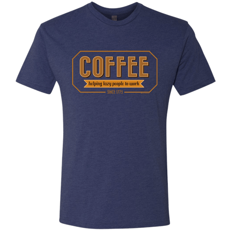 T-Shirts Vintage Navy / Small Coffee For Lazy People Men's Triblend T-Shirt