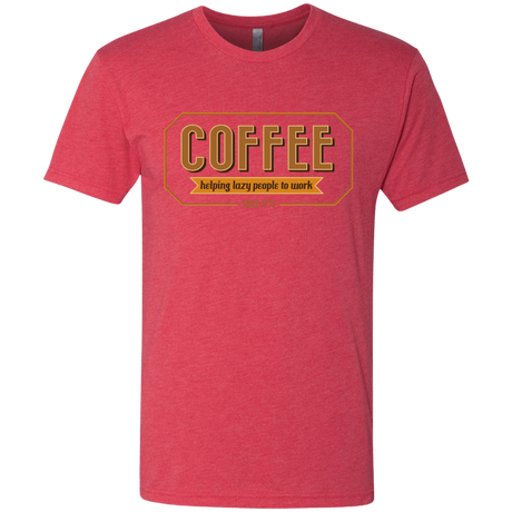 T-Shirts Vintage Red / Small Coffee For Lazy People Men's Triblend T-Shirt