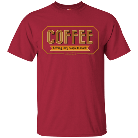 T-Shirts Cardinal / Small Coffee For Lazy People T-Shirt