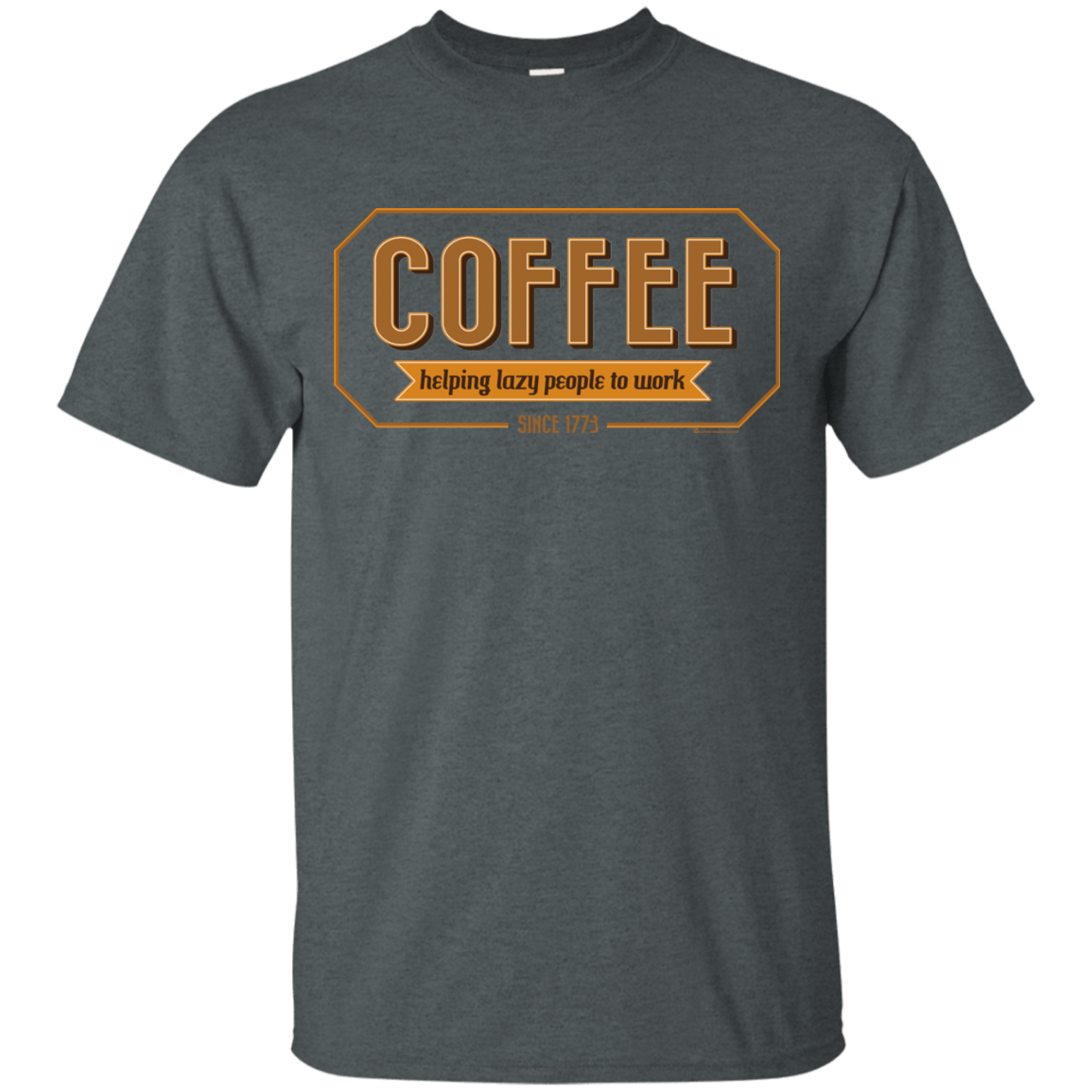 T-Shirts Dark Heather / Small Coffee For Lazy People T-Shirt