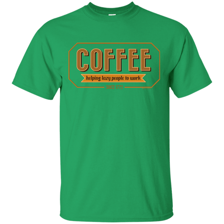 T-Shirts Irish Green / Small Coffee For Lazy People T-Shirt