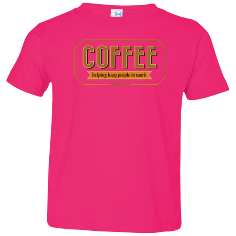 T-Shirts Hot Pink / 2T Coffee For Lazy People Toddler Premium T-Shirt