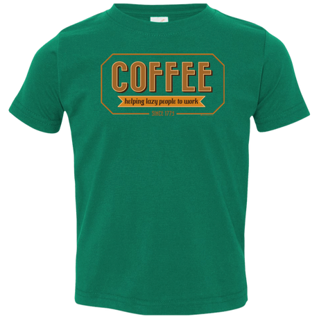 T-Shirts Kelly / 2T Coffee For Lazy People Toddler Premium T-Shirt